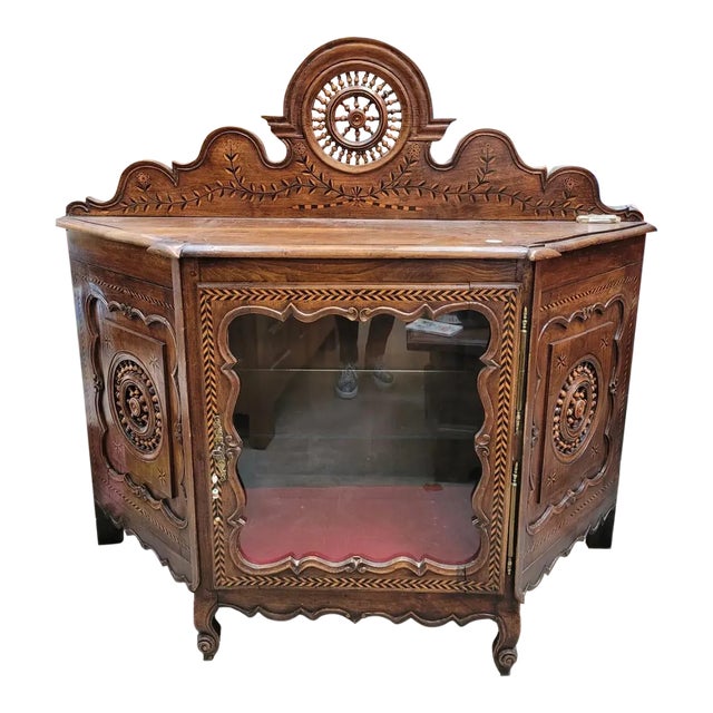 Antique French Chestnut Buffet From Brittany For Sale