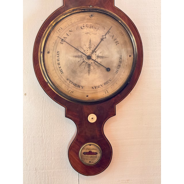 George III Mahogany Barometer For Sale - Image 4 of 13