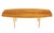 Mid-Century Modern Boat Shape Light Walnut Tapered Birch Exposed Leg Tenon Coffee Table Mid Century For Sale - Image 3 of 8