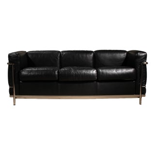 LC2 3-Seater Sofa by Le Corbusier, P. Jeanneret, C. Perriand for Cassina, Italy, 1928 For Sale