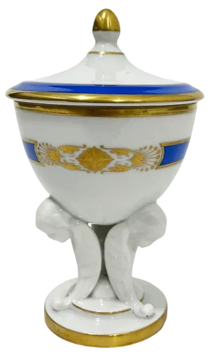 Small Porcelain Lidded Vase from Herend Hungary, 1960s