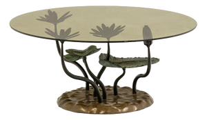 Water Lily Coffee Table in Bronze, 1970s