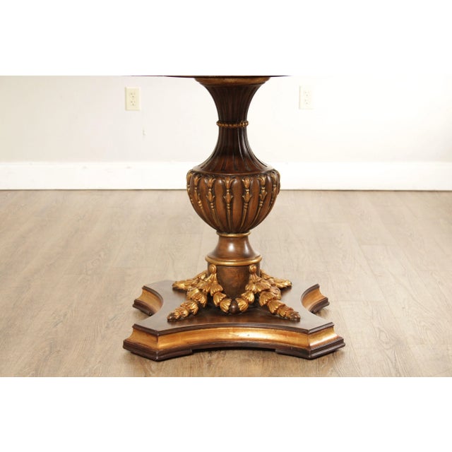 Brown Italian Neoclassical Style Faux Painted Round Center Table For Sale - Image 8 of 13
