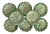 1985 Fitz and Floyd “Vegetable Garden” Green Pea Canapé Plates – Set of 8 For Sale