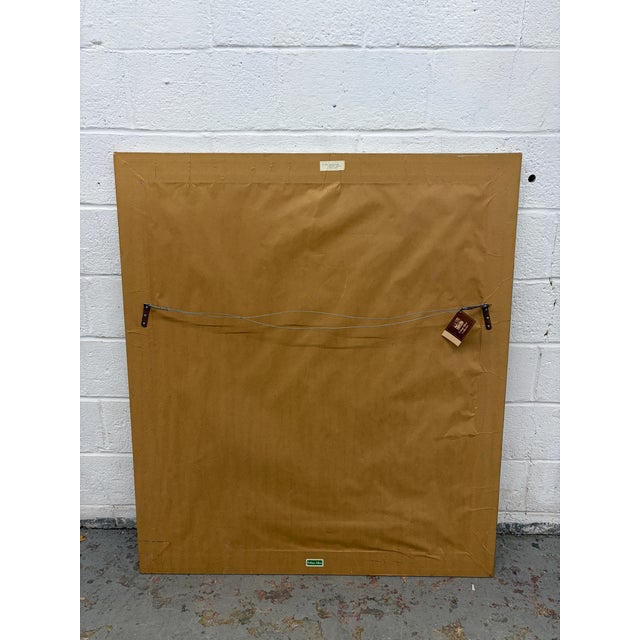 Mid 20th Century Elegant Framed Painting of Japanese Woman on Cork For Sale - Image 9 of 12