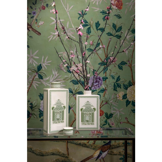 American Winterthur for Port 68 Pagoda Garden Green Medium Jar For Sale - Image 3 of 6