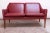 CS Møbler Danish Modern Cranberry Leather Settee by Hans Olsen For Sale - Image 4 of 13