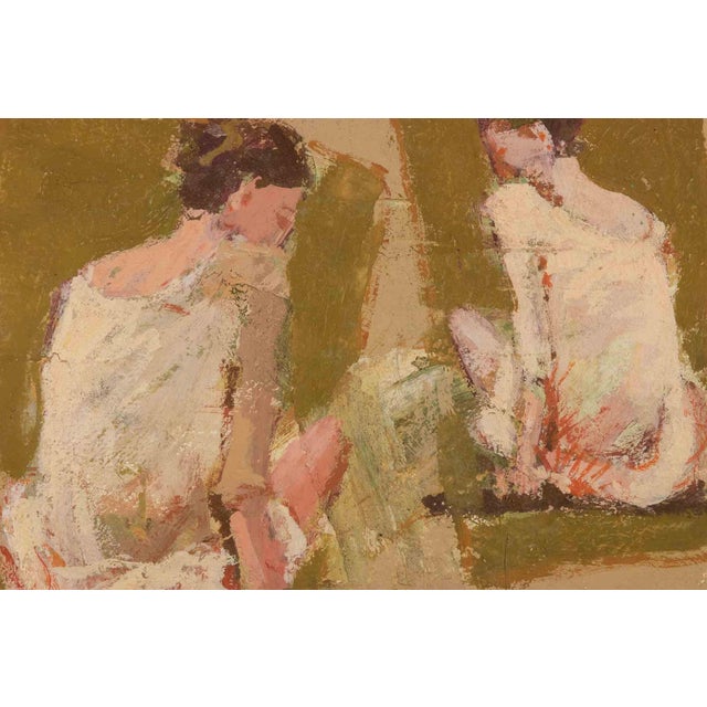 Franco Marzilli, Ballerinas, Oil Painting, 1970s For Sale
