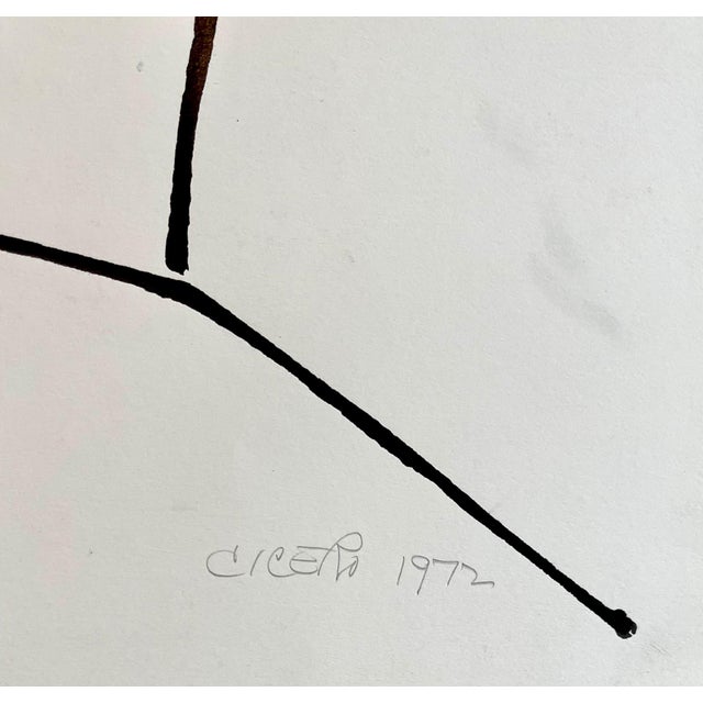 Abstract Expressionism Carmen Cicero, New York School Abstract Expressionist Drawing Watercolor Painting Carmen Cicero, 1972 For Sale - Image 3 of 6