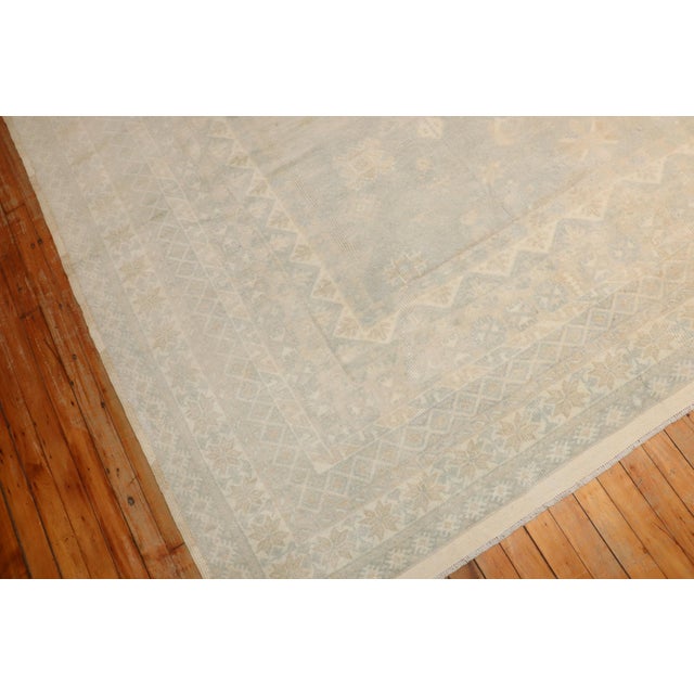 Vintage Zabihi Collection Large Pale Green Moroccan Rug - 8'3" x 16' For Sale - Image 10 of 11