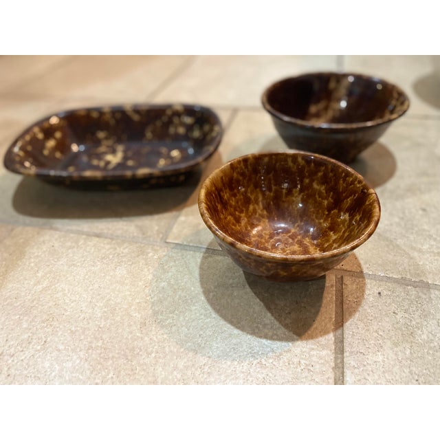 19th Century Rockingham Spongeware Mixing Bowl For Sale - Image 9 of 10