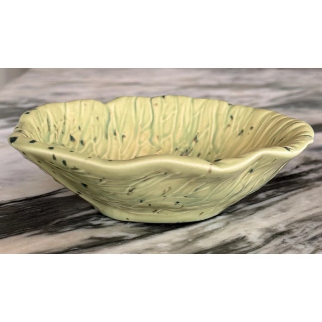 LastChance!Splatterware Majolica Style Cabbage Dish For Sale - Image 4 of 11