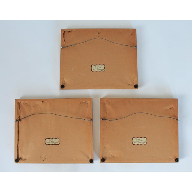 Vintage Nautical-Themed Gold Foil Ship Wall Hangings in Gilded Wood Frames S/3 For Sale - Image 10 of 14