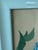 Vintage Tropical Parrot Painting on Canvas in Mint Painted Frame For Sale In Naples, FL - Image 6 of 11
