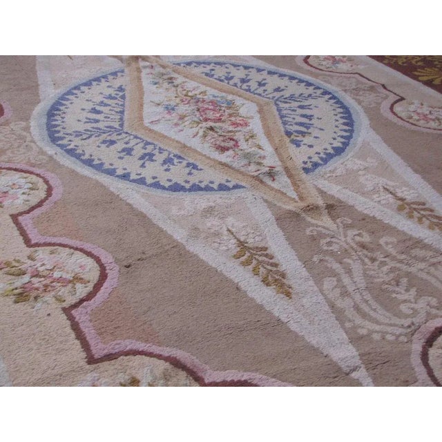 Brown Large French Savonnerie Rug For Sale - Image 8 of 13