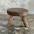 Small oval stool or side table in solid wabi-sabi teak. Minimalist, raw design; a beautiful, high-quality piece (thickness...