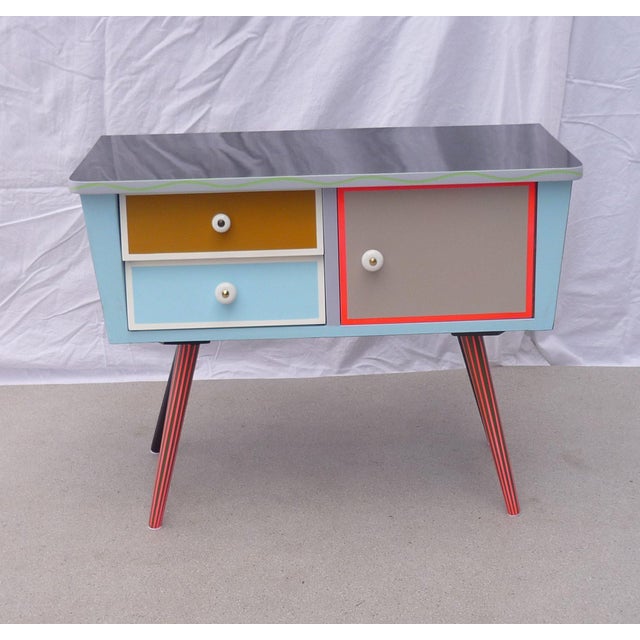 Mini Chest of Drawers 1 Door 2 Drawers For Sale - Image 9 of 9