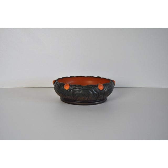 Ceramic Danish Art Nouveau Hand-Crafted Decorated Dish by P. Ipsens Enke, 1890s For Sale - Image 7 of 8