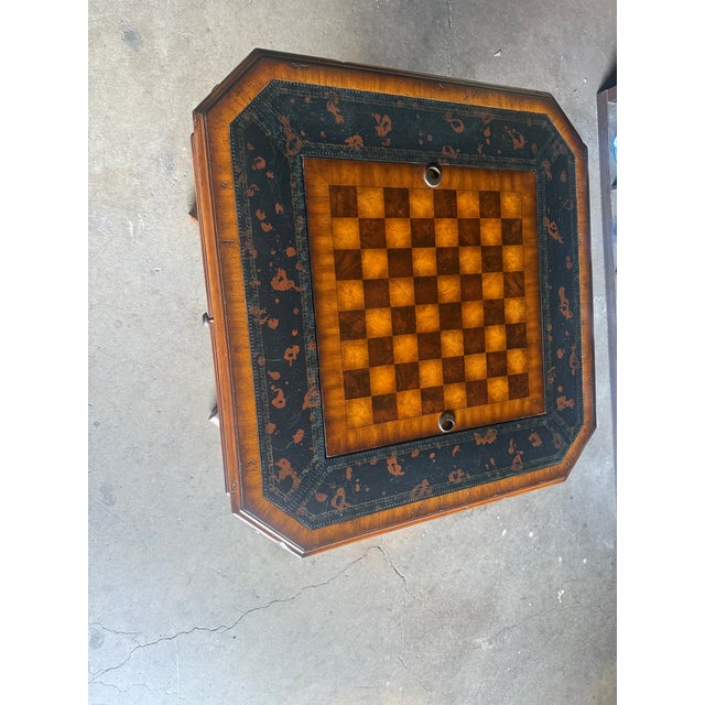 Late 20th Century Vintage Maitland-Smith Handmade Chess / Backgammon / Checkers Game Table – Museum-Quality Heirloom Piece For Sale - Image 5 of 6