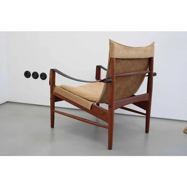 Hans Olsen Teak Antelope Safari Easy Chair by Hans Olsen for Viskadalens Möbelindustri, 1960s For Sale - Image 4 of 8