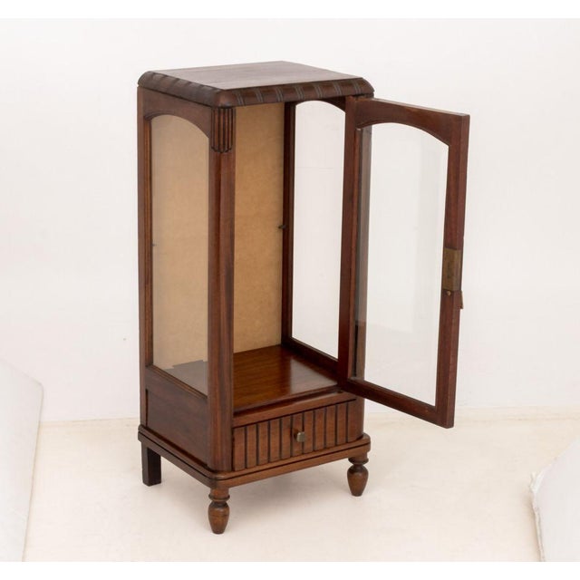 Brown Art Deco Walnut Display Cabinets, Pair For Sale - Image 8 of 11