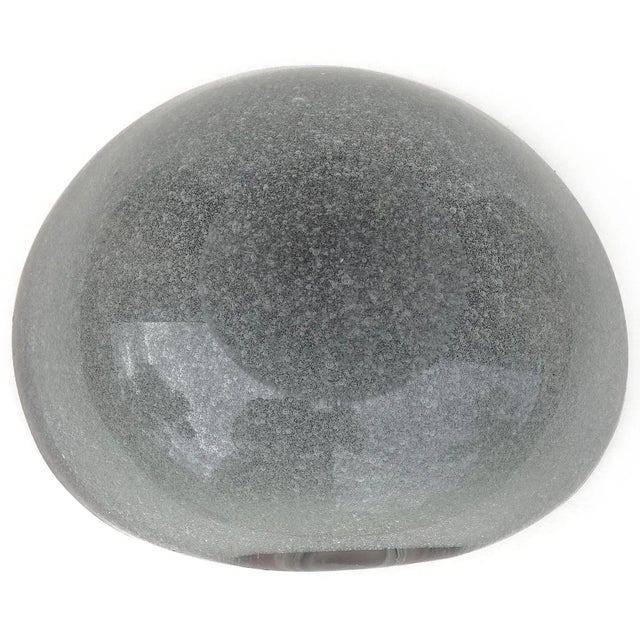 Glass Murano Vintage Pink Gray Pulegoso Bubble Layers Italian Art Glass Mid Century Bowl Vide Poche For Sale - Image 7 of 7