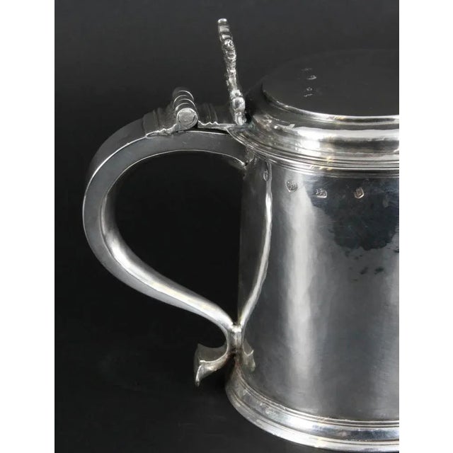 17th Century Charles II English Sterling Silver Tankard, 1680s For Sale - Image 4 of 18