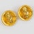 1980s Ungaro Paris Ornate Gilt Metal Clip Earrings For Sale - Image 5 of 9