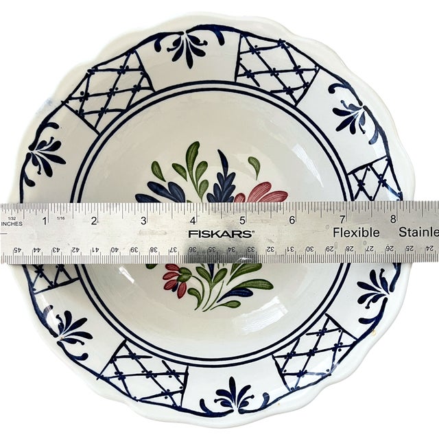 Vintage Johnson Brothers Provincial Hand Engraved Ironstone Bowls, 13-Piece Set, England For Sale - Image 9 of 11