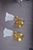 Brass Wall Sconces with Frosted Textured Tulip Glass Shades, 1950s, Set of 2 For Sale - Image 3 of 15