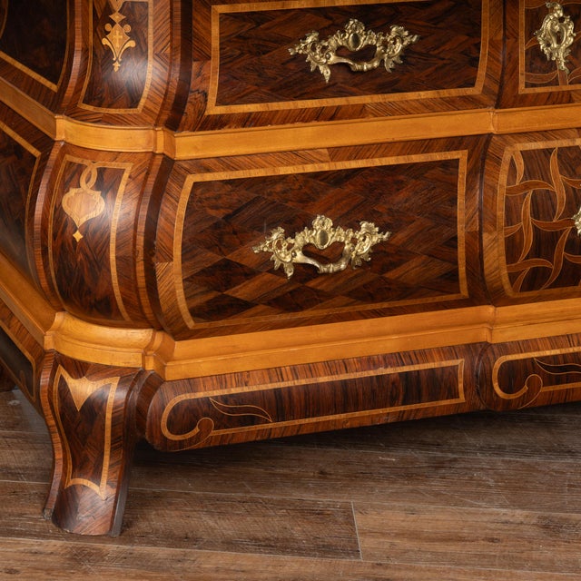 20th Century Pair of Large Rococo Inlaid Marquetry Cabinets, Sweden For Sale - Image 10 of 12