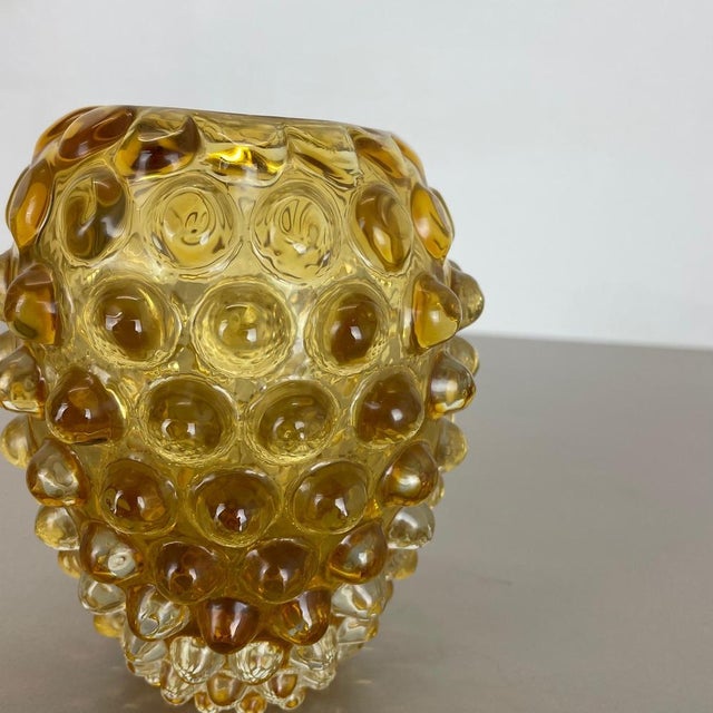 Yellow Murano Lenti Glass Vase Element attributed to Ercole Barovier and Toso, Italy, 1960s For Sale - Image 10 of 18