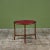 Round Red Leather-Top Occasional Table For Sale - Image 4 of 15