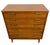 Vintage Mid Century Modern Four Drawer Dresser With Sculpted Drawer Fronts and Brass-Toned Pulls For Sale In Seattle - Image 6 of 11