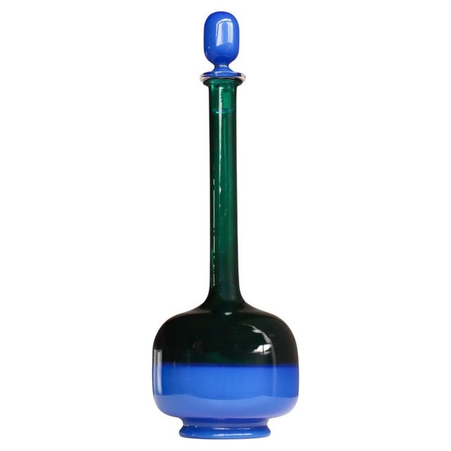 Vintage Italian Art Glass Bottle by Gio Ponti for Venini, 1950s For Sale - Image 15 of 15
