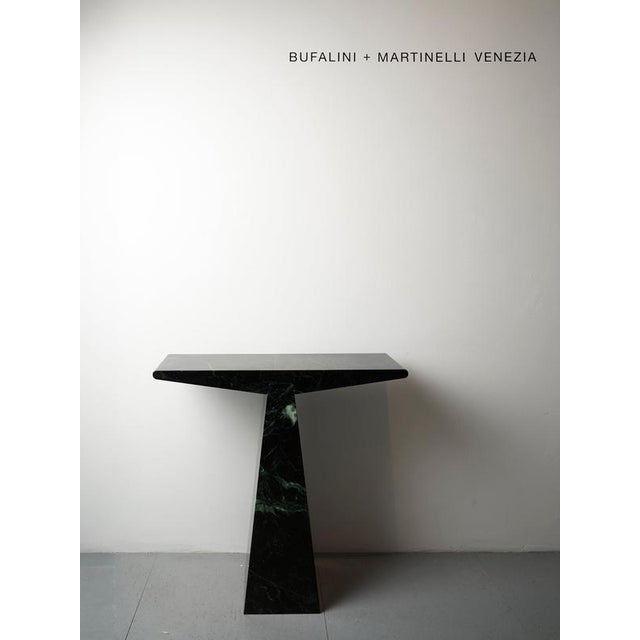 Alcm Console in Verde Alpi Marble by Bufalini Design For Sale - Image 4 of 18