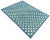 Mid-Century Modern Handmade Cotton Vegetable Dyed Checked Gingham Area Rug Teal Blue With Cream and Forest Green - 8'x10' For Sale - Image 3 of 10