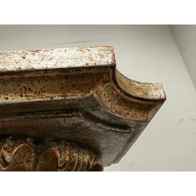 Taupe Vintage Neoclassical Style Carved Wood Pedestal For Sale - Image 8 of 12