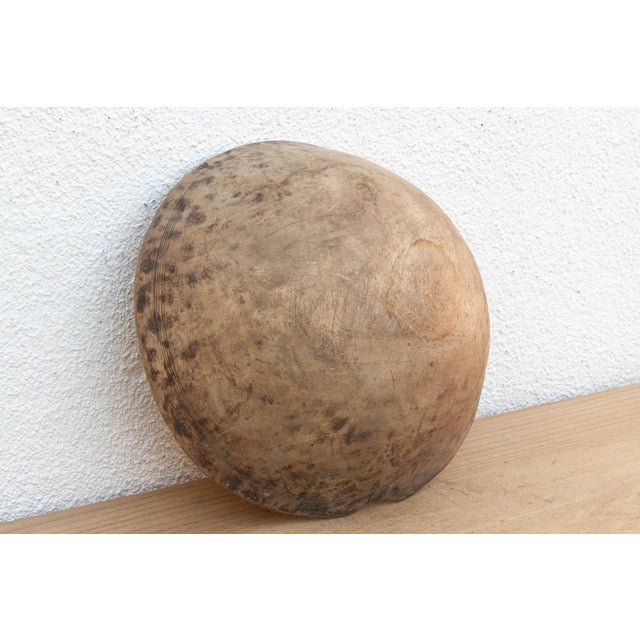 Taupe Handcarved African Tribal Bowl For Sale - Image 8 of 9