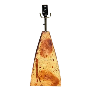 1970s Artistic Table Lamp Abstract Modern Leather Wrapped Metal