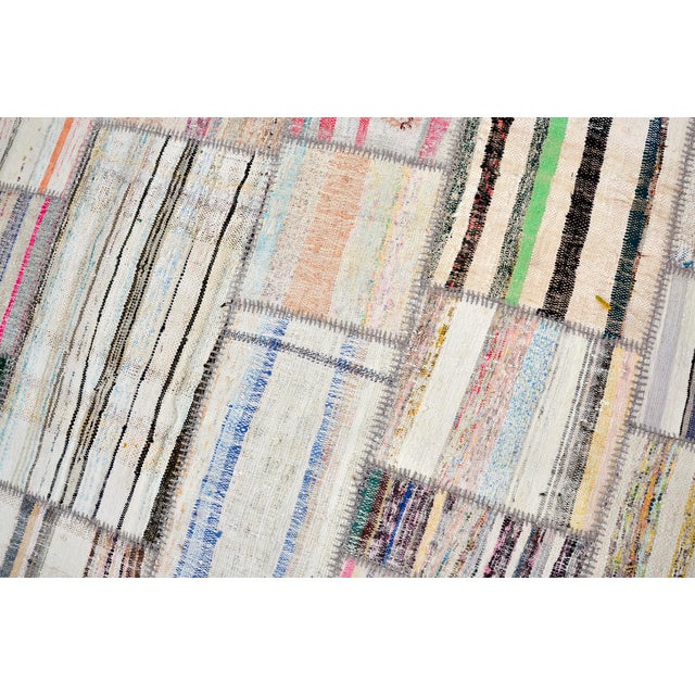 Oversize Vintage Stripe Kilim Rug For Sale - Image 9 of 10