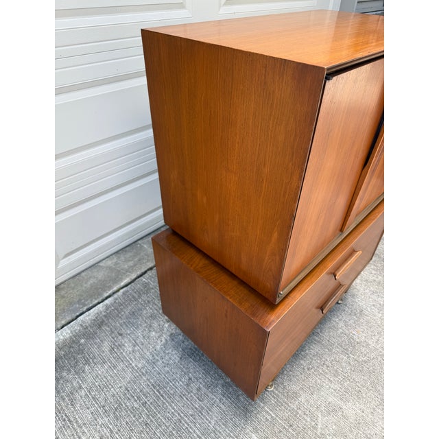 Chestnut Mid Century Modern Gentleman’s Chest For Sale - Image 8 of 12
