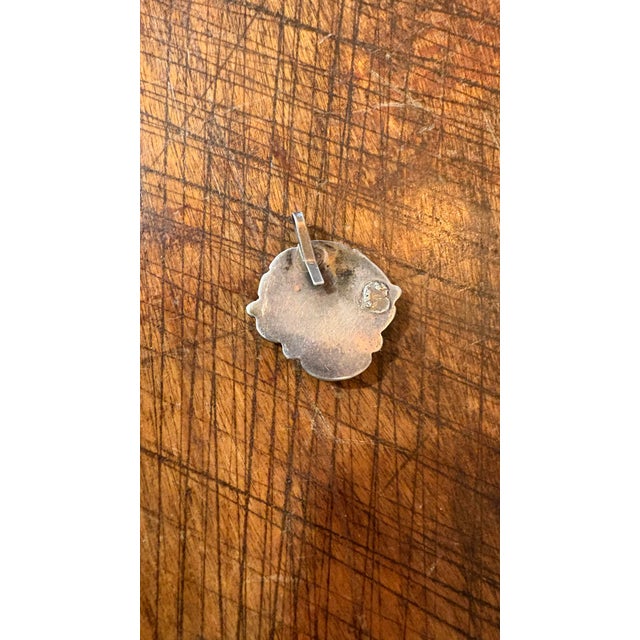 Vintage Native American Navajo Sterling Silver Pendant For Sale - Image 4 of 4
