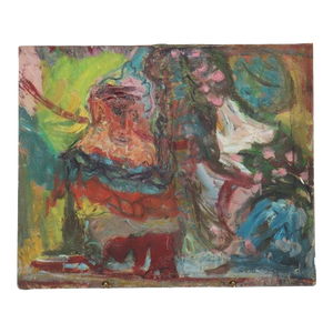 Abstract Expressionist Oil on Canvas Painting “This Victim” by East Village 1986