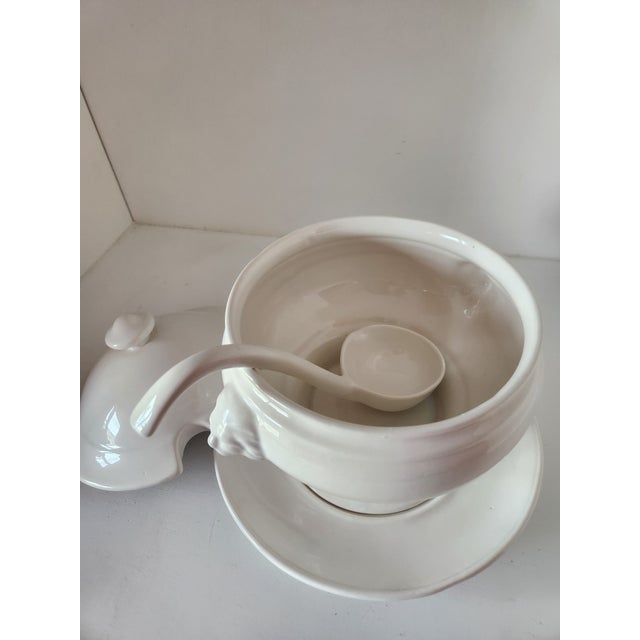 California Pottery California Pottery Lion Head Soup Tureen 1950's For Sale - Image 4 of 10