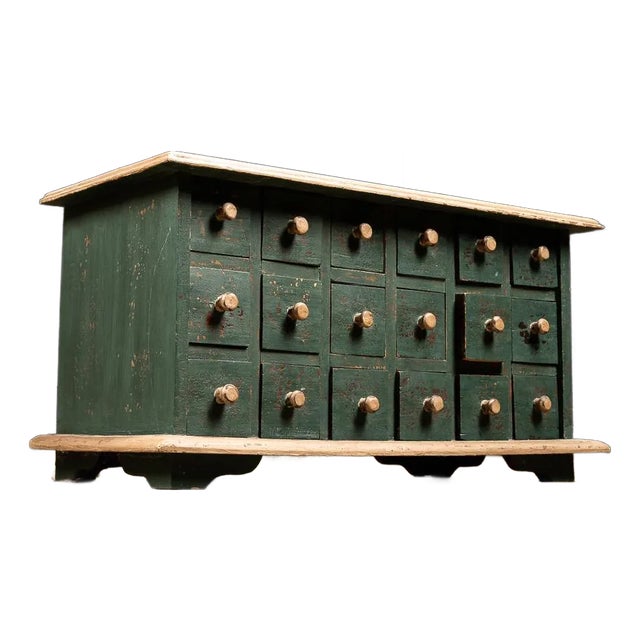 1910s Primitive 18 Drawer Small Parts Cabinet For Sale
