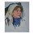 Ukrainian Portrait Painting, Soviet Woman, Original Oil on Cardboard, 1975 50-40 For Sale