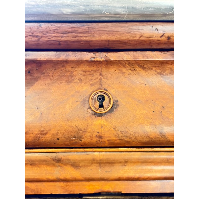 Wood Mid 19th Century French Louis Philippe Walnut Marble Top Dresser For Sale - Image 7 of 10