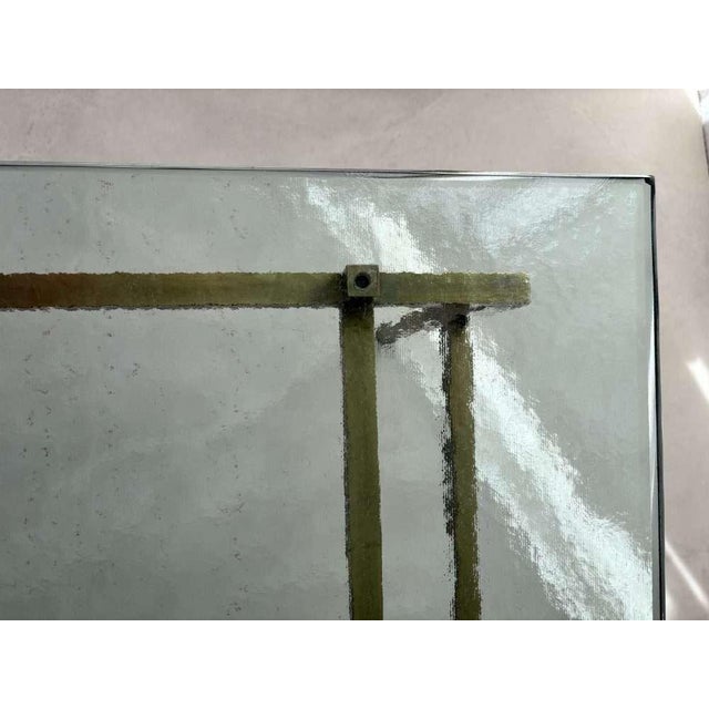 Gold Swedish Brass Coffee Table with Marbled Glass Top, 1960s For Sale - Image 8 of 13