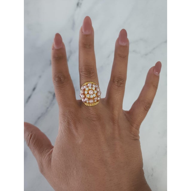 ♥ Product Summary ♥ Main Stone: Pink Pearl & Diamonds Approx. Carat Weight: .90cttw Diamond Color: G Diamond Clarity: VS2...